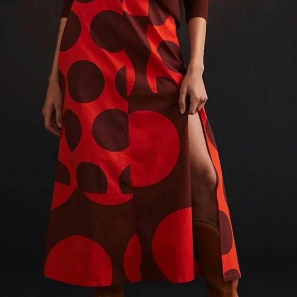 Farm Rio for Anthro NWT XS & XL but runs small side zip w/pockets skirt w/slit. - Picture 1 of 9